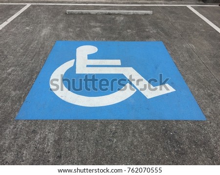 Handicap . Disabled parking , Handicap only