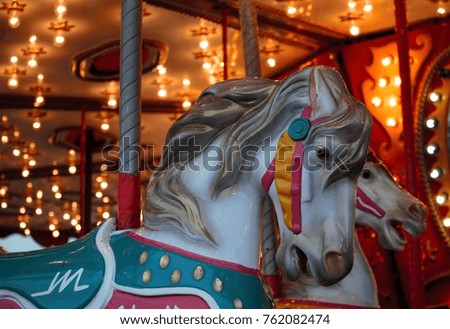 Colorful Photograph of a Carousel