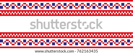 vector pixelated Ukrainian ornament