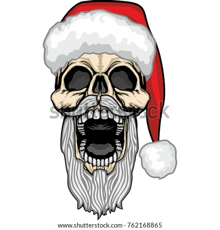 Christmas skull-grunge.vintage design t-shirts