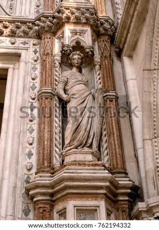 Architectural detail of Basilica San Marco, Venice, Italy