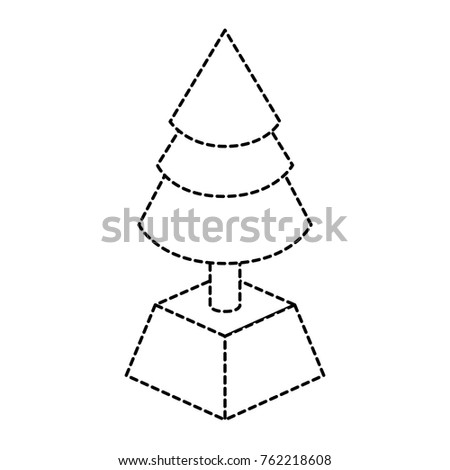 Isometric pine tree design