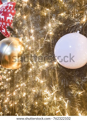 Decoration by light and other equipments on christmas theme