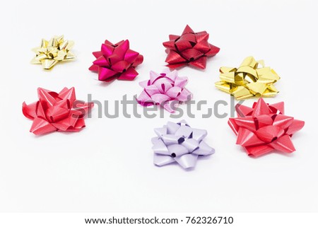 Christmas Gift Bow on white background