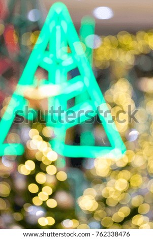 Christmas decorated blur bokeh background