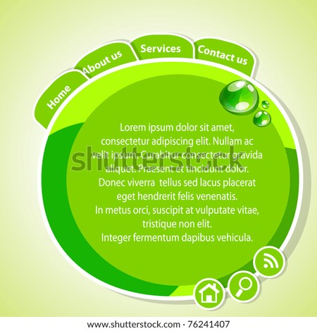 Vector green website template