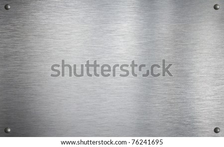 Metal plate with four rivets