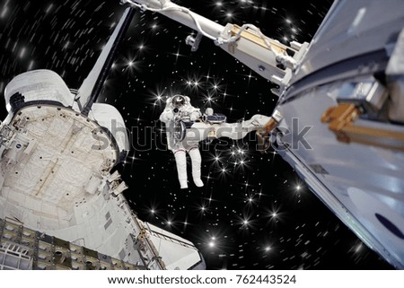 Space jump. Stars.
