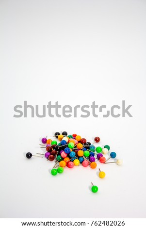Pin picture isolated on white background.
