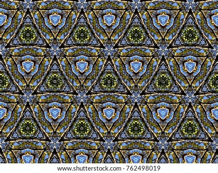Multicolor mosaic kaleidoscope