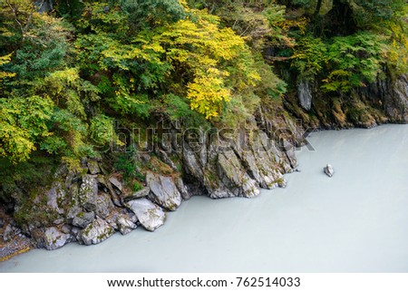 Scenery of valley and river