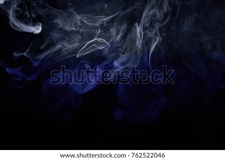 Blue Purple Vape Smoke Ring on Black