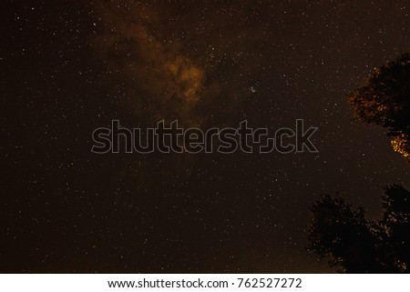 Night sky with stars. At phuket Thailand
