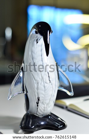 penguin ceramic doll