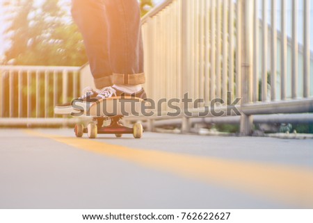 Skateboarding lifestyle extreme sports