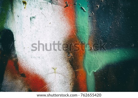 The colorful wall texture