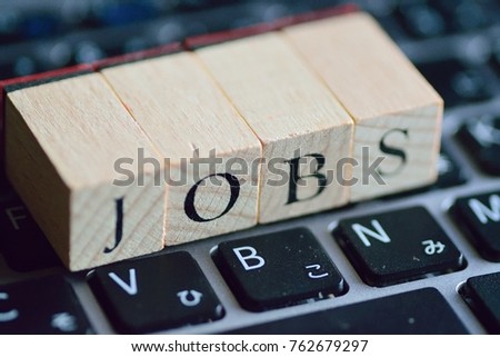 Illustration Jobs on laptop keypad