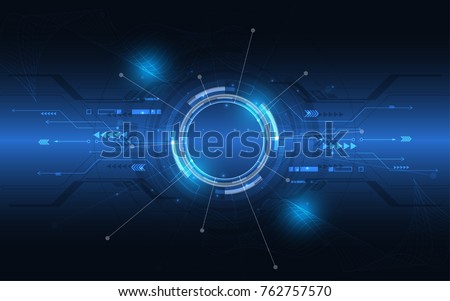 Abstract technology background Hi-tech communication concept futuristic digital innovation background vector illustration Royalty-Free Stock Photo #762757570