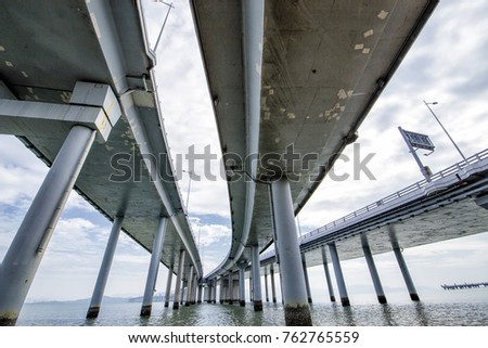 Border Bridge Between Hong Kong and Shenzhen