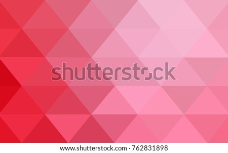 Light Red vector polygonal illustration, which consist of triangles. Triangular design for your business. Creative geometric background in Origami style with gradient