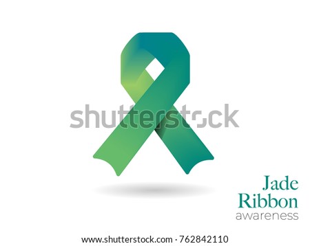 Jade Ribbon Campaign awareness about hepatitis and liver cancer. Vector easy to edit and free to use.