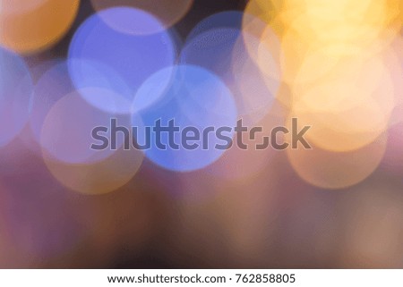 Colorful abstract of night bokeh, city light for background.