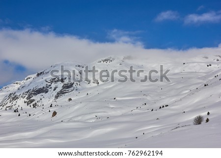Alp Flix in winter. Alp Flix is Moor to about 2000m altitude and a beautiful nature reserve,