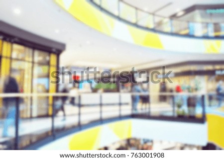 abstract blur in luxury shopping mall and retail store for background