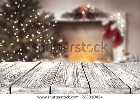 desk and christmas time 