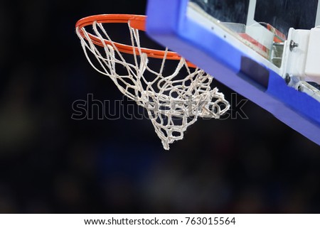 Basketball ring with net