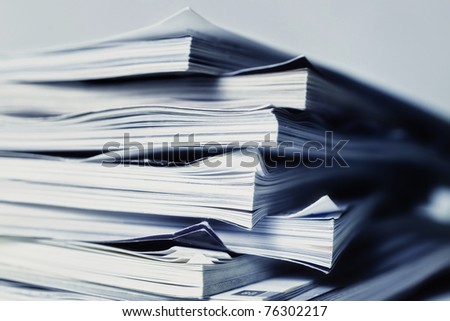 large pile of magazine closeup