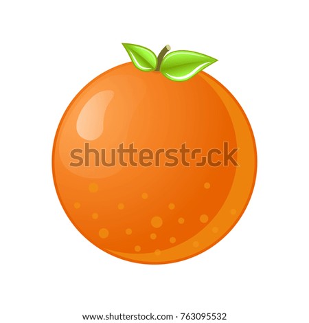 orange flat design isolated on white background