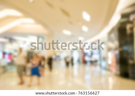 Blurred image of department store use for abstract background