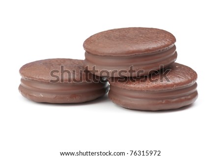 Sweets photographed in studio on white isolated background