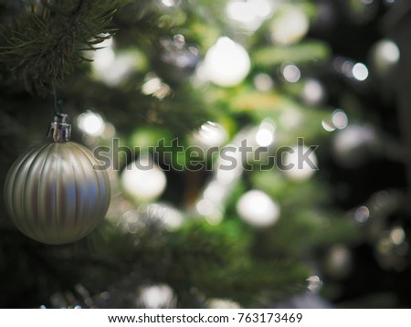Christmas Tree Balls ornaments or baubles are decorations that are used to festoon a Christmas tree in vintage tone with copy space