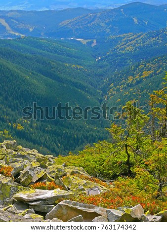 Beautiful mountain landscape. Gorgany, Carpathians, Ukraine.