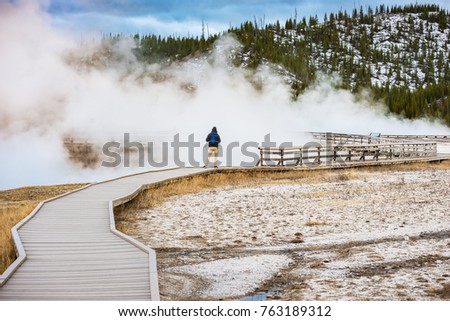 Excelsior Geyser Crater,  Yellowstone National Park, Wyoming, United States of America.