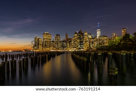 New York Skyline Cityscape Manhatten World Trade Center Freedom 