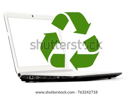 concept of recycling of computers and electronic devices
