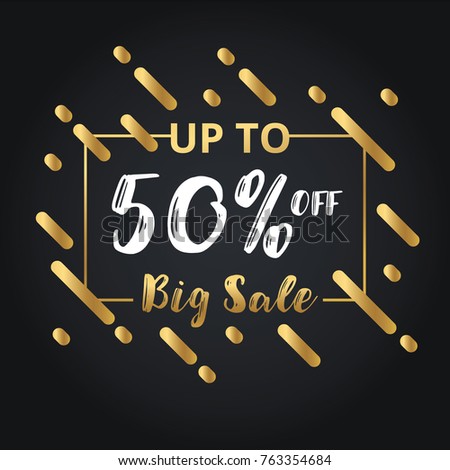 Christmas day and Happy New Year discount sale 50% off vector illustration banner.
