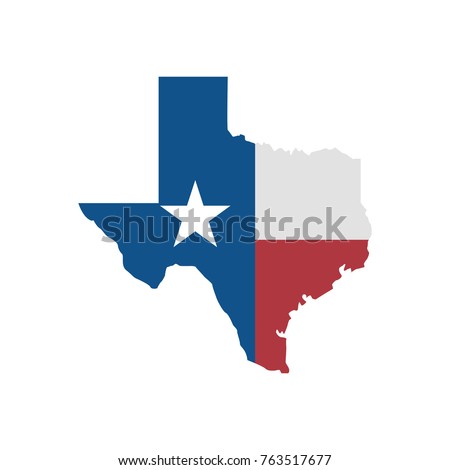 Texas map icon. Vector illustration Royalty-Free Stock Photo #763517677
