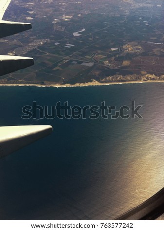Flying over California