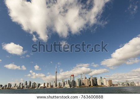 Skyline of Toronto downtown. Province of Ontario, Canada