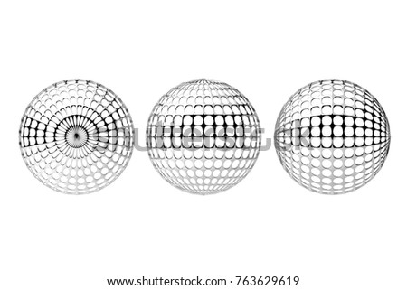 3d rendering Sphere 3d object - illustration picture
