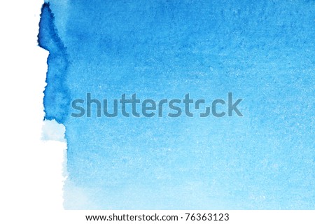 Blue watercolor brush strokes, may be used as background