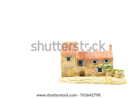 House toy isolated on white background for your design or your background.
