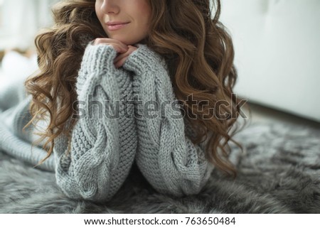 Woman in a sweater