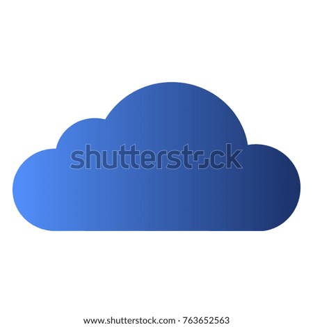 Isolated cloud illustration on a white background, vector illustration