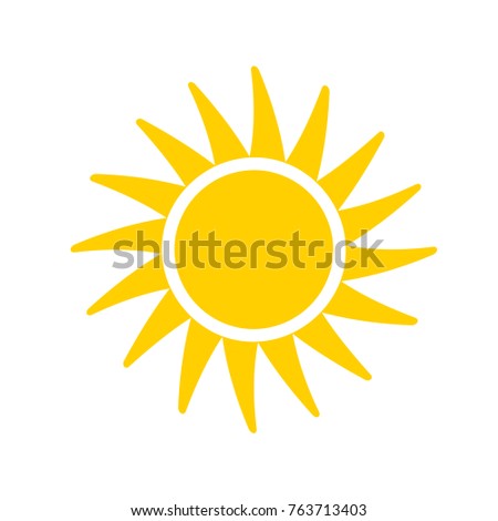 sun flat vector icon isolated on white background