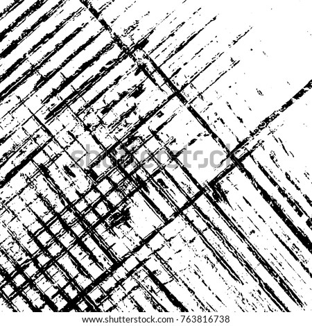 Distressed Lines Black Overlay Diagonal Cell Texture For Your Design. EPS10 vector.